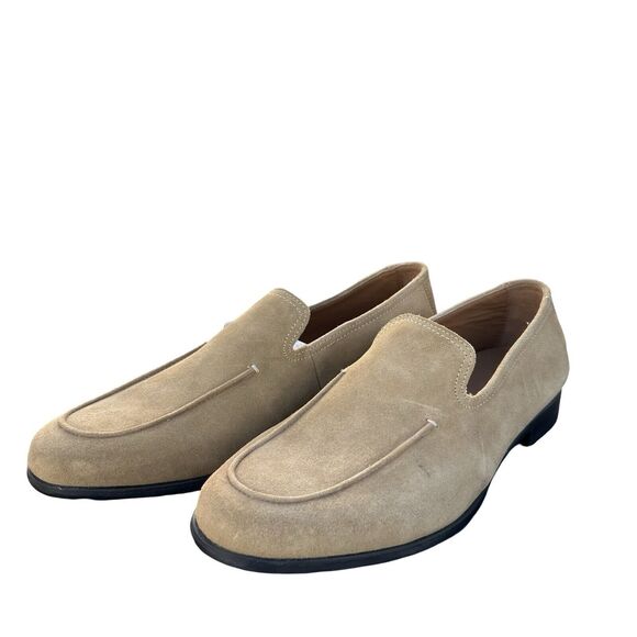 Zara Men's Penny Split Suede Brown Loafers Size 7 New - Picture 6 of 11